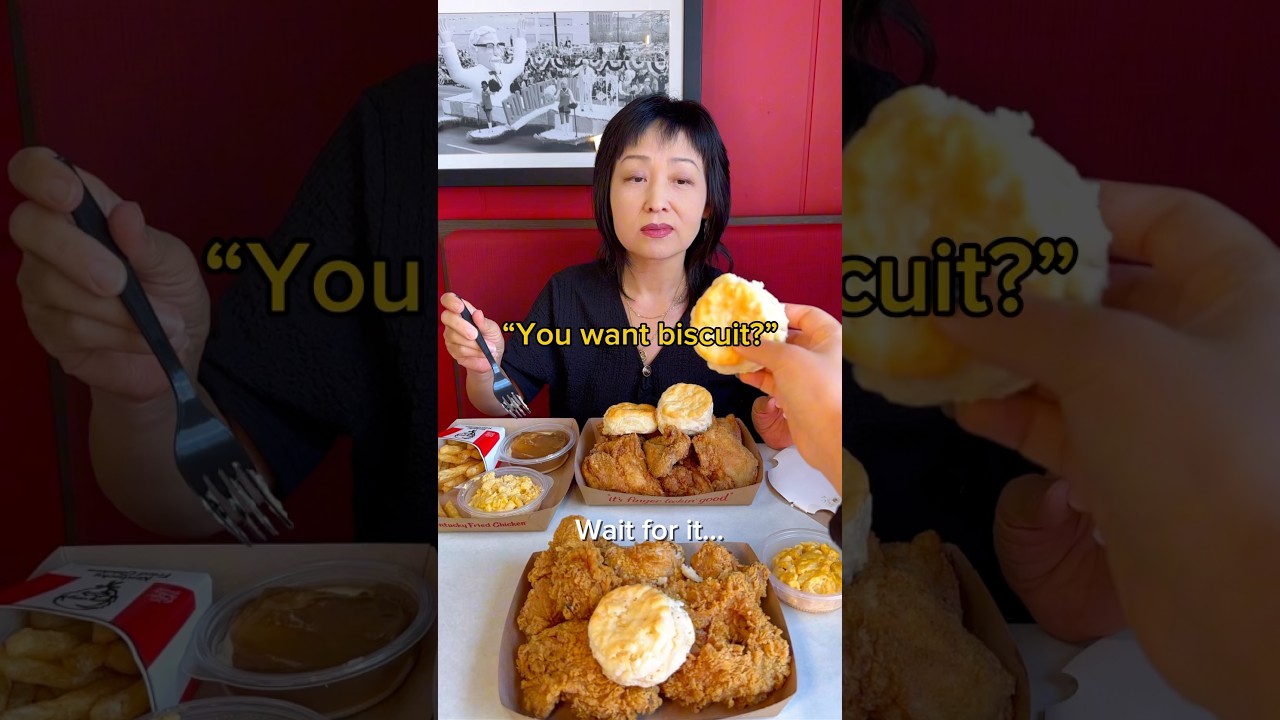 You want biscuit? #food #eating #chicken