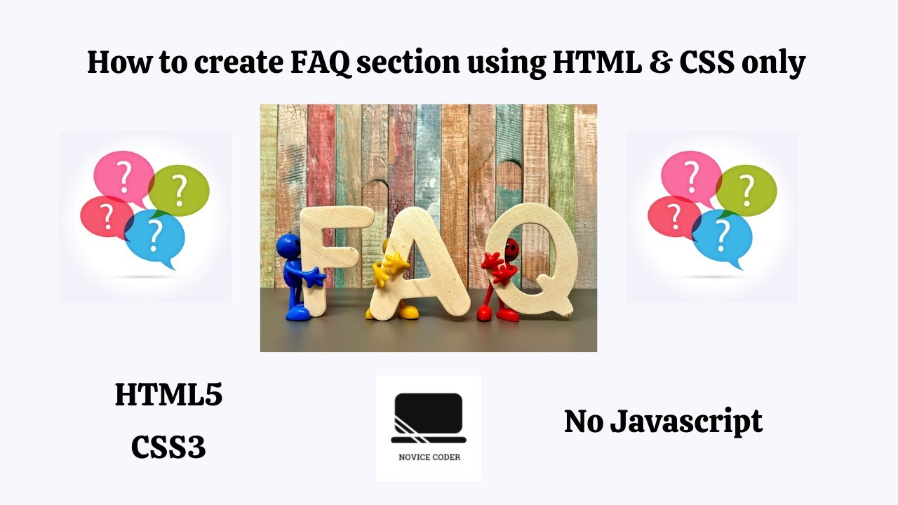 HTML & CSS Tutorial: Building an Interactive FAQ Section for Your Website | FAQ from Scratch | No JS