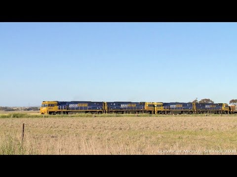 1MP2 Quad NR Class Locomotives On Steel Train - PoathTV Australian Trains & Railways