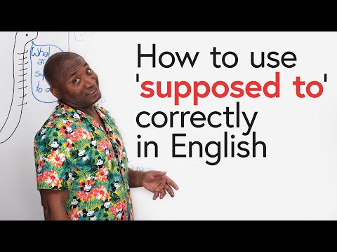 Learn English: SUPPOSED TO