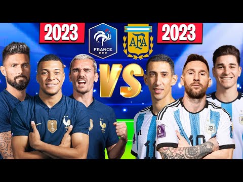Trio France 2023 🆚 Trio Argentina 2023 (Giroud,Mbappe,Griezmann vs Messi,Di Maria,Alvarez) 🔥😲