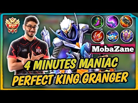 4 MIN MANIAC! KING GRANGER MobaZane | Build Top 1 Global Granger Gameplay - Mobile Legends