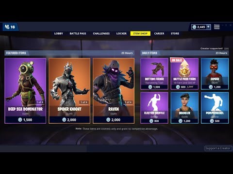 Fortnite A Raven And A Knight Of The Spider In The Shop Of 23 - spider knight raven skins back fortnite item shop february 23