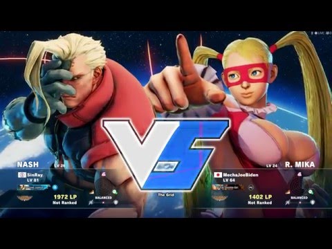 Street Fighter V - SinRay (Nash) vs. MechaJoeBiden (R. Mika)