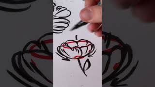 Sketching flowers is easier than you think! Check the full tutorial linked above! #artshorts #art