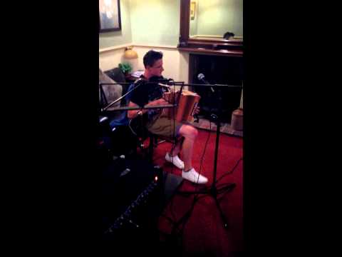 Bertie Wright playing his homemade accordion