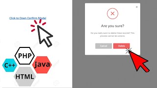 Download the video "How to show delete confirmation message popup box in Bootstrap while clicking link using HTML, CSS"