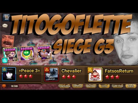 SIEGE G3 - Des objectifs cleave farfelus ! - P3 vs Chevalier vs Fatsosreturn