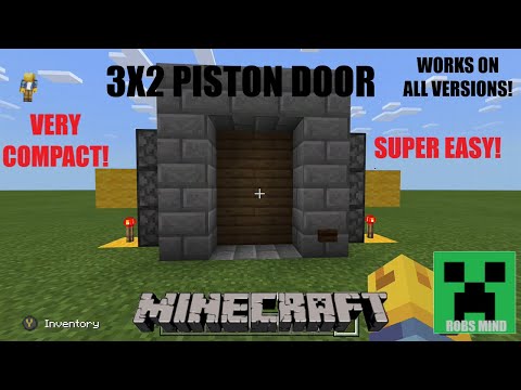 Robs Mind - Minecraft 3x2 Piston Door (Super Easy!)