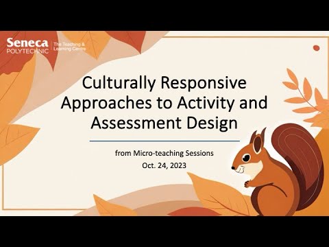 Culturally Responsive Approaches to Activity and Assessment Design