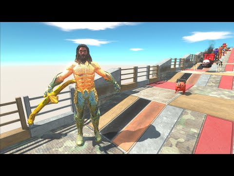 AQUAMAN DEATH FALL - Animal Revolt Battle Simulator