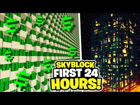 OUR FIRST 24 HOURS!⏰ *IS TOP* ON NEW BEST SKYBLOCK SERVER | Minecraft Skyblock | ChaosCraft #1