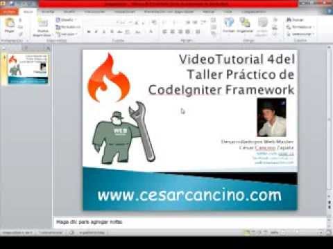 VideoTutorial 4 del Taller Práctico de Codeigniter Framework Trabajo con URLs routes php Helpers