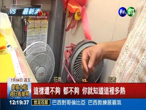 台北花市熱得像火爐 花兒都謝了!