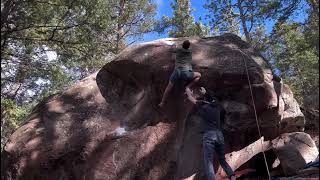 Video thumbnail of Get Over It, V10. Big Elk Meadows