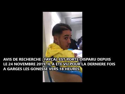 AVIS DE RECHERCHE : FAYCAL, DISPARU A GARGES LES GONESSE LE 24/11/2019 VERS 18H