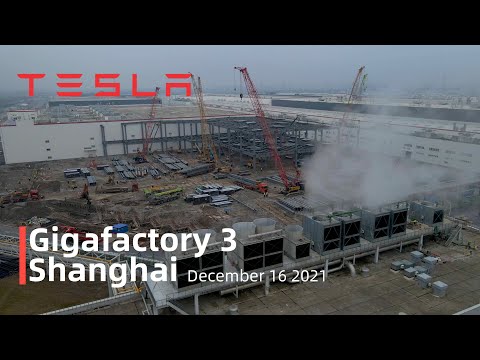 (December 16  2021)Tesla Gigafactory 3 Shanghai 4K Video