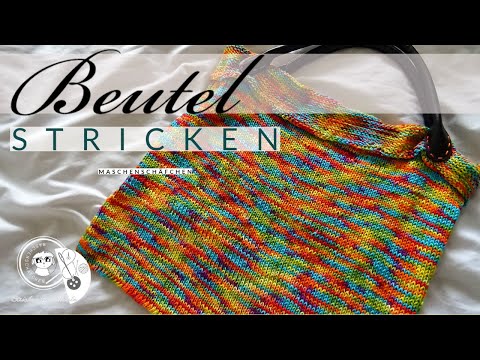 Silvesterbeutel stricken / Tasche stricken ohne nähen / Maschenschäfchen