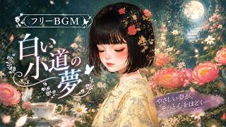 【フリーBGM】やさしい夢が、そっと心をほどくスローテンポのバラード - 白い小道の夢