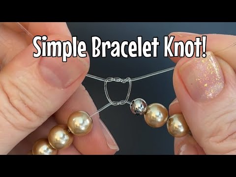 How to tie a bracelet knot! Elastic stretch cord knot strong & simple! 