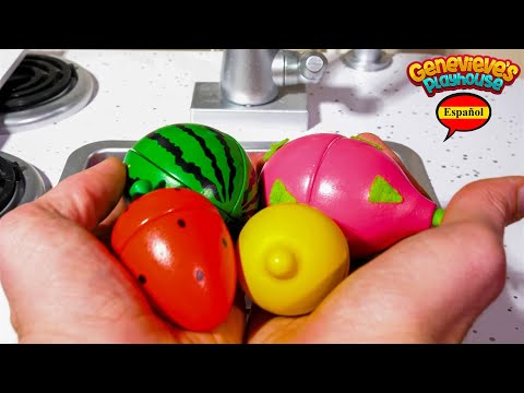 ¡Aprenda nombres de frutas y verduras para niños con Toy Kitchen Cooking Party!