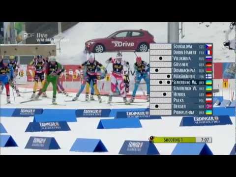 17.02.2013 Biathlon WM Nove Mesto Massenstart Winner Darya Domracheva(full)