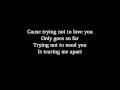 Nickelback - Trying Not To Love You Lyrics text słowa tekst