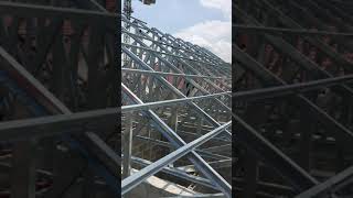 Watch how steel truss roof is installed