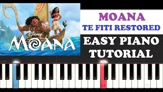 Moana - Te Fiti Restored (EASY Piano Tutorial + FREE PIANO SHEET)