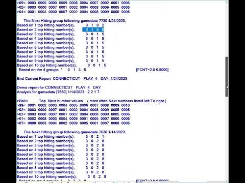 CT PLAY 4   Next Number   04  24 2023