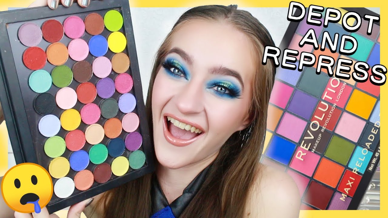 DEPOTTING AND REPRESSING A 45 PAN PALETTE!!! *satisfying af*