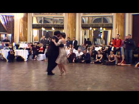  Fabian Peralta  and  Josefina Bermudez Avila  are  dancing  to  a  milonga  at  Zagrep Tango Festival  in  2013