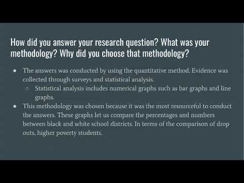 Video presentation: Funding Issues in African American School Districts