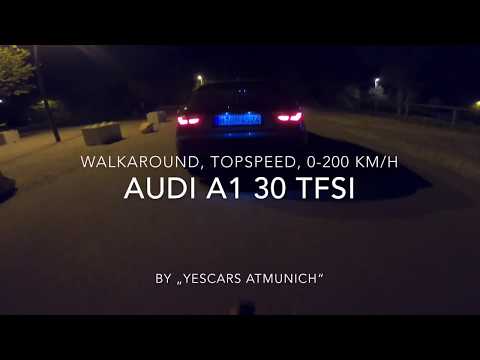 Audi A1 30 TFSI (116HP) | POV Walkaround, Top Speed and 0-200 km/h only | German Autobahn
