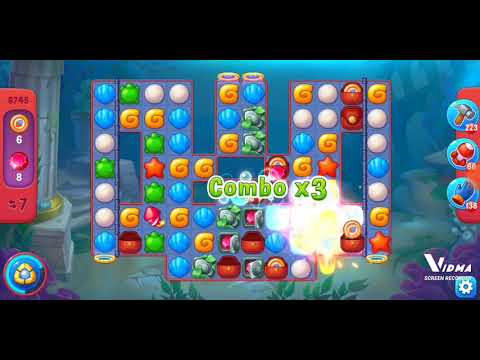 Fishdom. 8745 hard level no boosters and diamonds. 17 moves