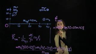 17.2 Worked Example - Center of Mass of 3 Objects