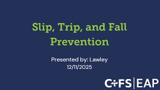 Slip, Trip, and Fall Prevention