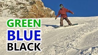 #28 Snowboard begginer - Green, blue & black runs