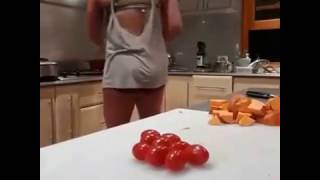 Life Hack #2 Cutting Cherry Tomatoes
