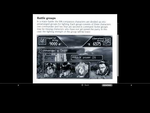 Let's Play Suikoden- Episode 000- Game Manual