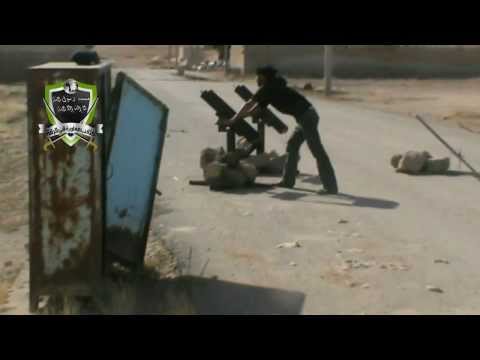 قصف معاقل النظام في اللواء 93 بصواريخ محلية الصنع من قبل كتائب معاوية في ريف الرقة