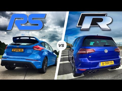 VW Golf R MK7 vs Ford Focus RS MK3 HEAD 2 HEAD