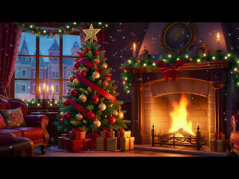 Gezellig Haardvuur in een Kerst Woonkamer 🔥 | Kerst Sfeer Video met Knapperend Vuur & Warme Ambianc