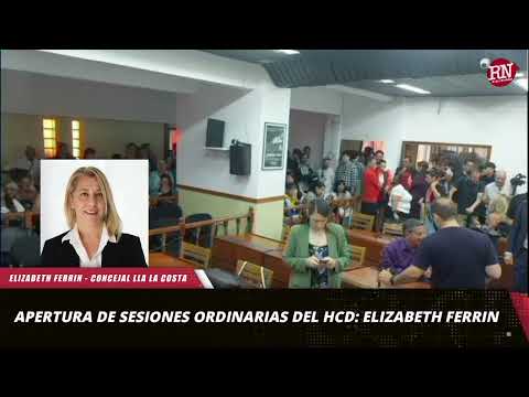 Apertura de sesiones ordinarias del HCD costero: Elizabeth Ferrin