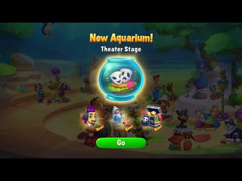 @Fishdom Shopping Time with 2M, Artist's Studio Finished. Got New Aquarium: Theater Stage.