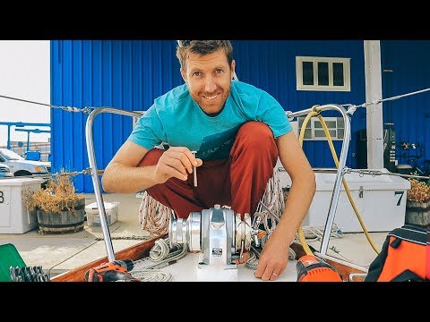 Drilling Holes & Laying Fiberglass: Installing a Windlass  | Sailing Soulianis - Ep. 18