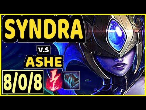 INNAXE (SYNDRA) vs ASHE - 8/0/8 KDA BOTTOM ADC CHALLENGER GAMEPLAY - EUW