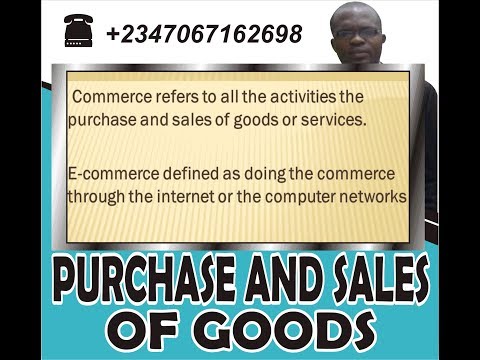 Purchase and sales of goods
