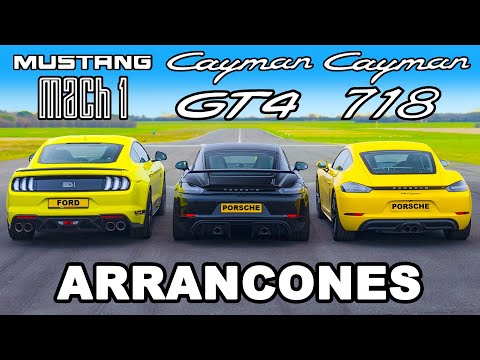 Ford Mustang Mach 1 vs Porsche Cayman GT4 vs 718: ARRANCONES