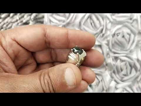 African Blue Sapphire Ring Handmade for Men